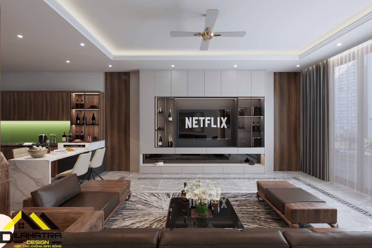 Phòng khách Tái Định Cư cây đa 13 gốc